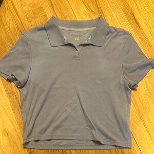 American Eagle Outfitters Light Blue Crop Top